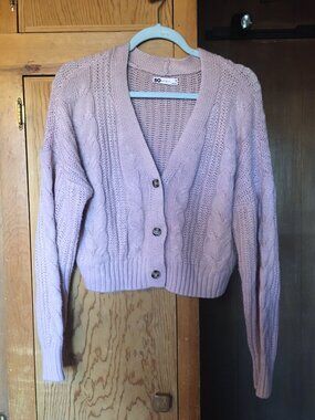 SO Pink Cable Knit Cardigan